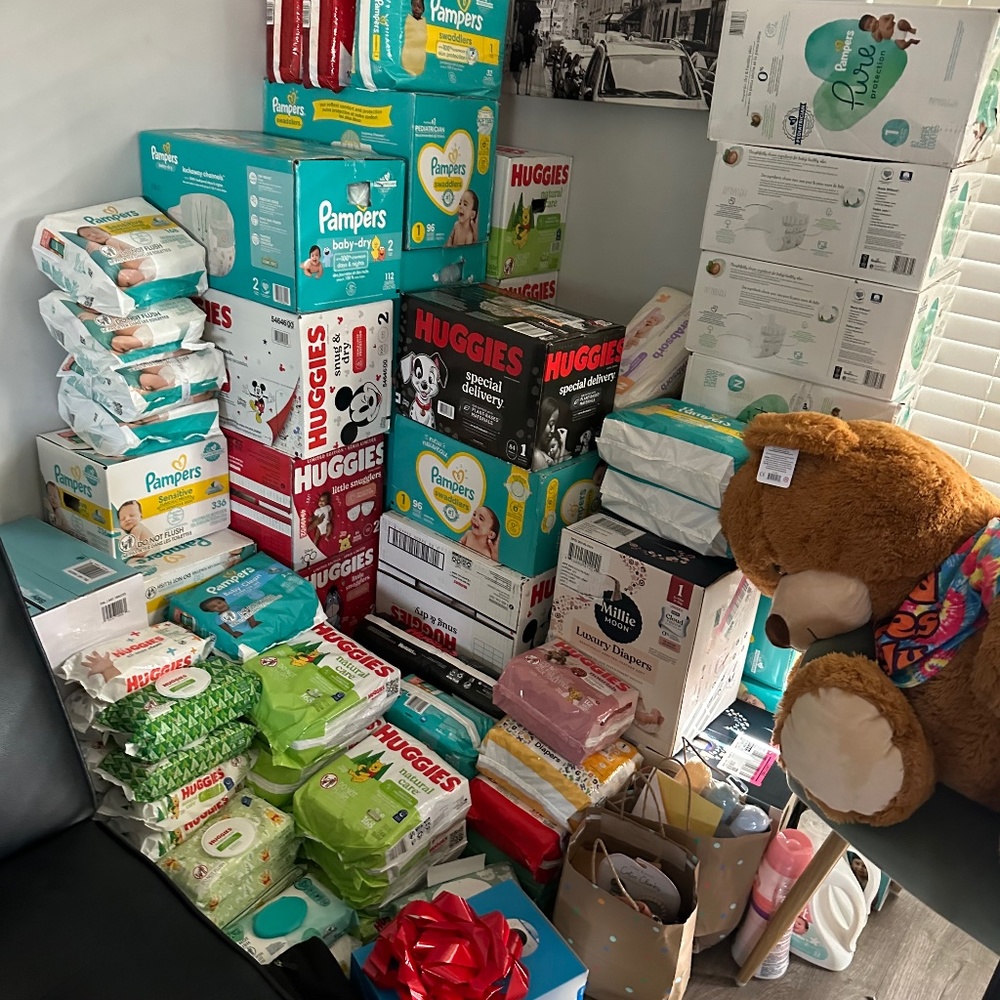 Baby wipes and diapers